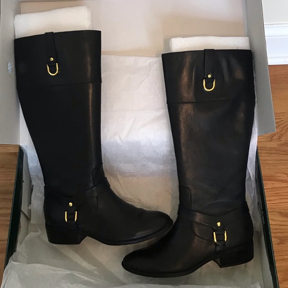 ralph lauren wide calf riding boots